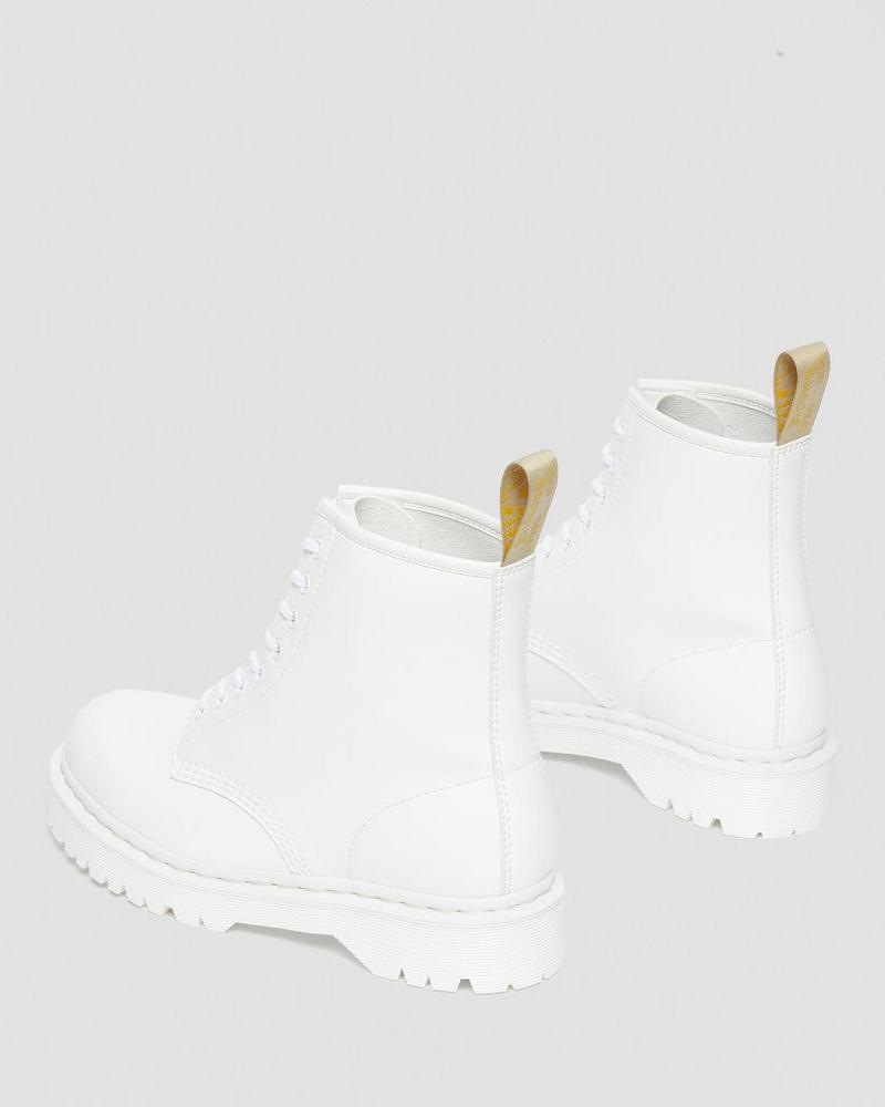 White Men's Dr Martens Vegan 1460 Bex Kemble Mono Platform Boots | CA 565ZUT